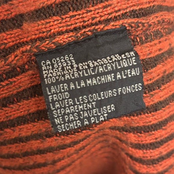Point Zero Orange Label y2k Pullover Ribbed Top Large - Picture 14 of 14